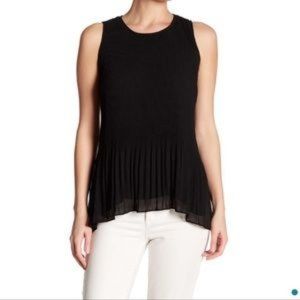 Catherine Malendrino High Neck Pleated Sleeveless Blouse Size: S